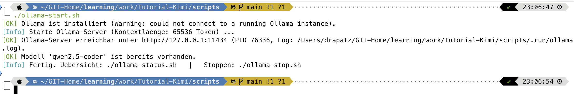 Ollama-Server wird über ollama-start.sh gestartet